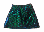 Iridescent Sequin Mini-Skirt