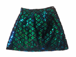 Iridescent Sequin Mini-Skirt