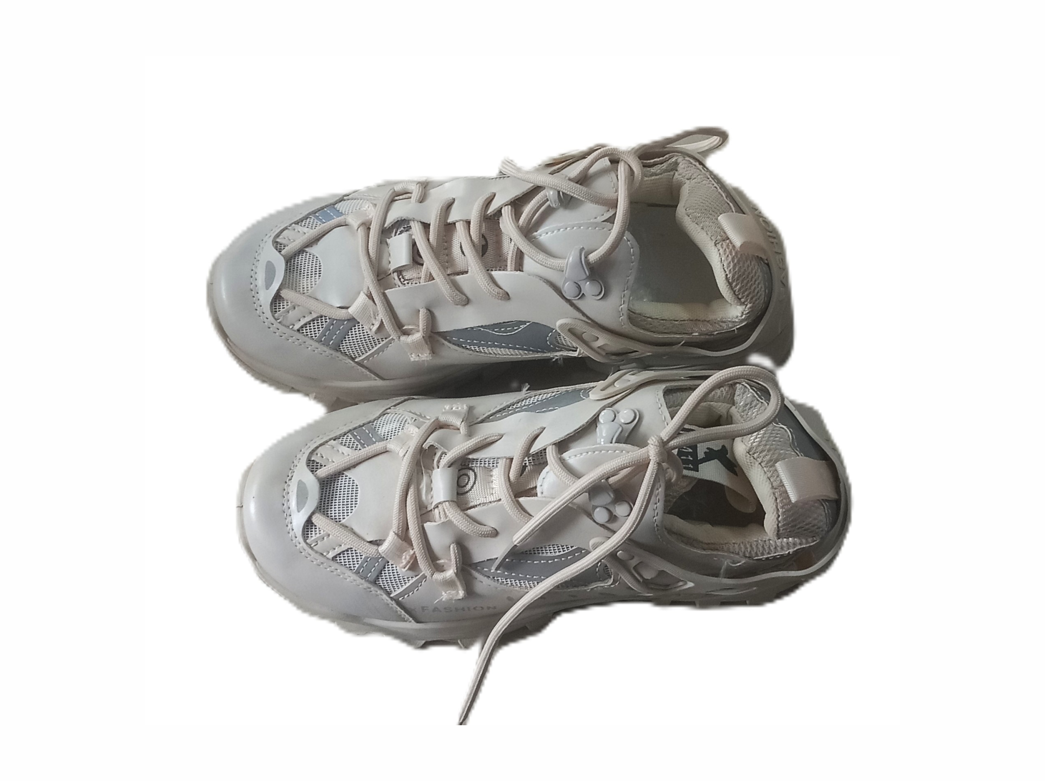 Cream Chunky Party Sneakers - Image 2