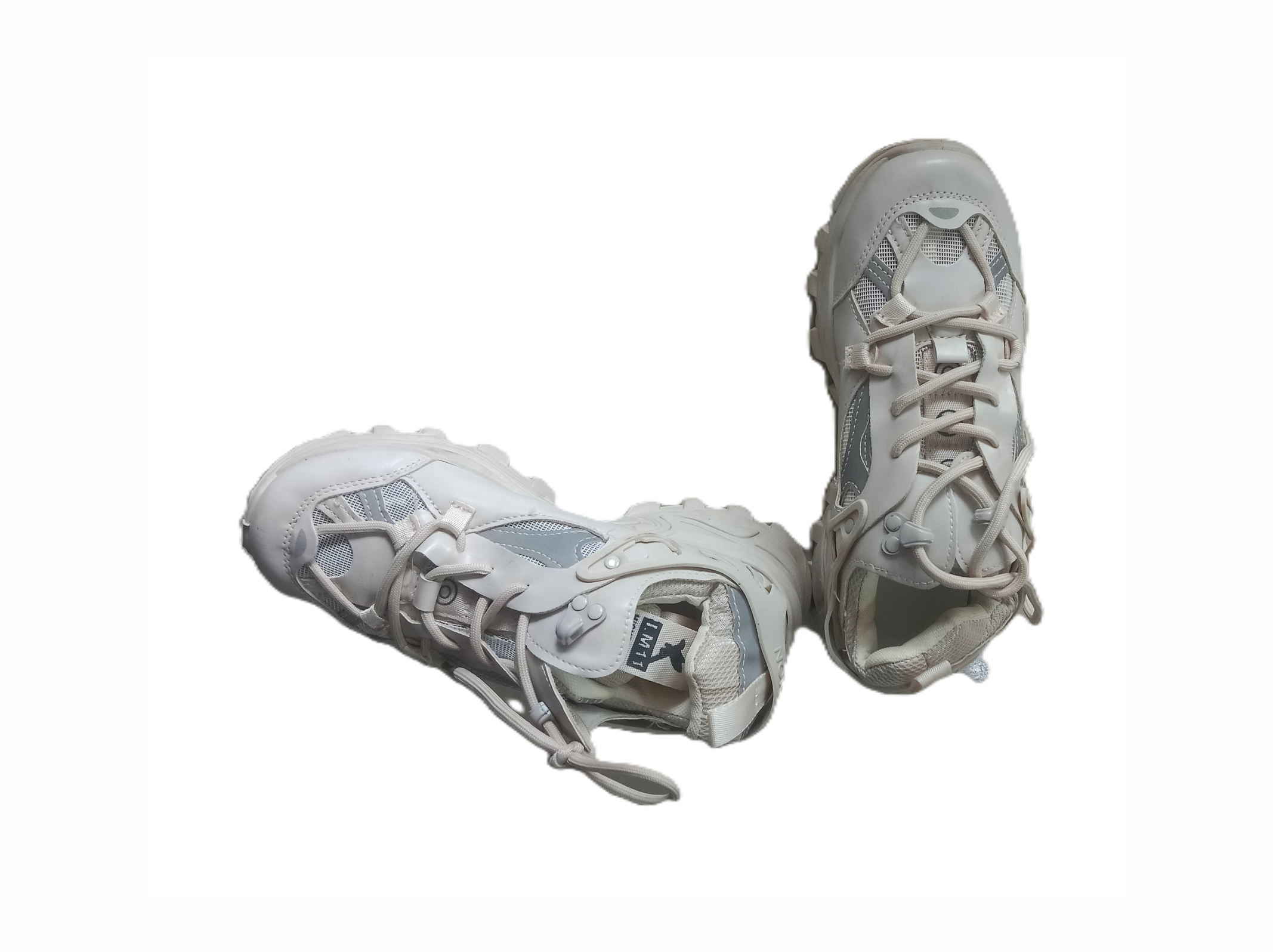 Cream Chunky Party Sneakers - Image 3